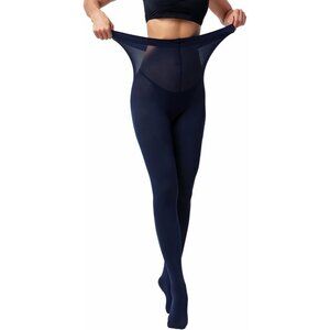 Women  Navy Soft Opaque Tights EVERSWE Stretchy Comfortable Fashion Hosiery